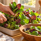 Smoothie Baby Greens Mix Seeds harvest up close