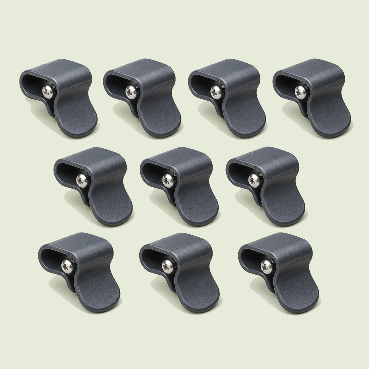 Snap-On Irrigation Clamp Set on a soft green background