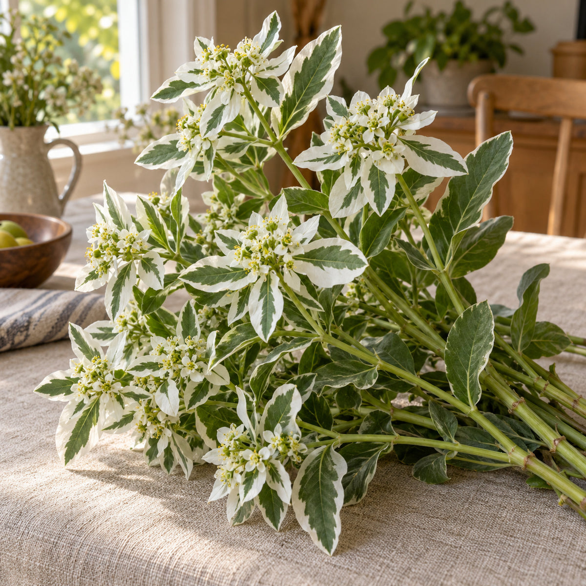 Snow on the Mountain Euphorbia Seeds harvest up close