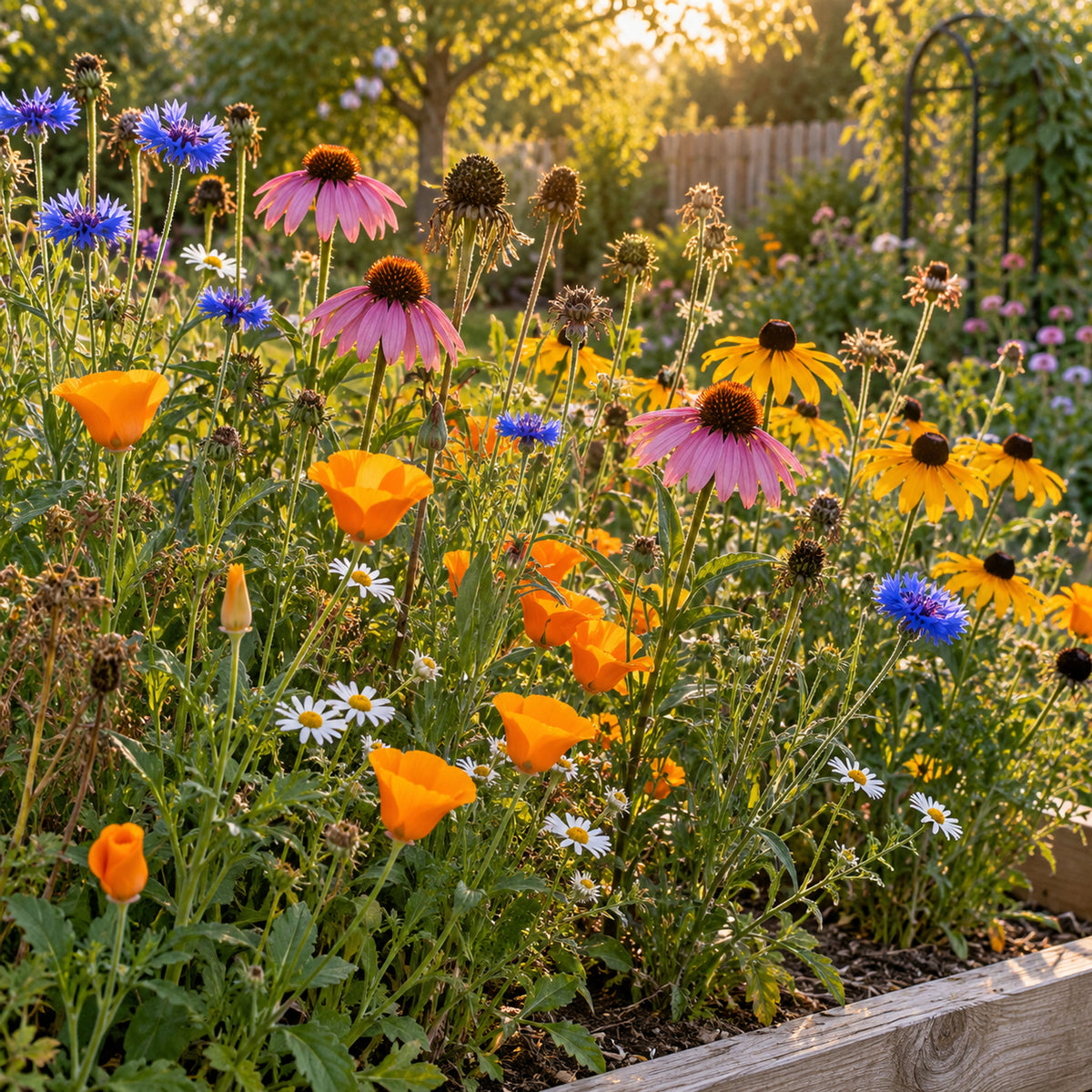 Songbird Flower Mix Seed Shaker growing in a home garden