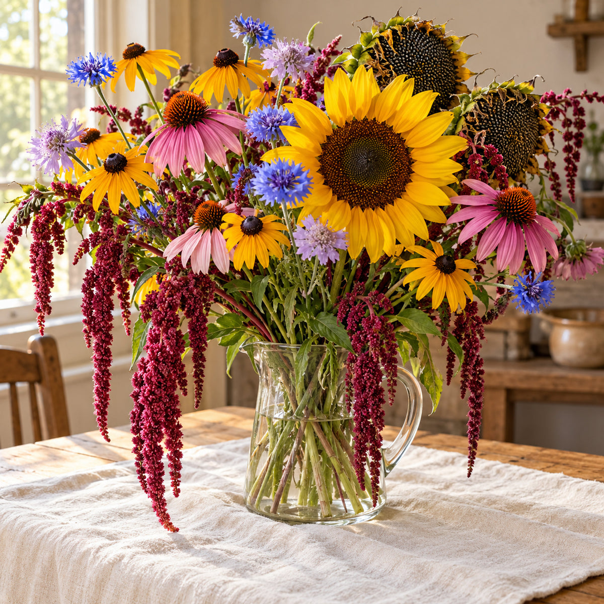 Songbird Flower Mix Seeds harvest up close