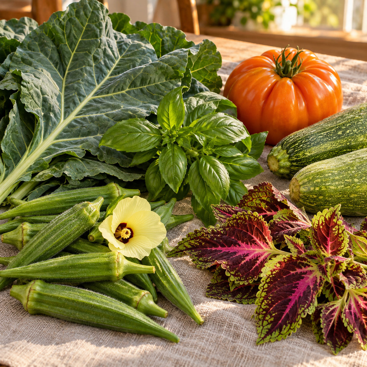 Southeast Garden Seed Bundle harvest up close
