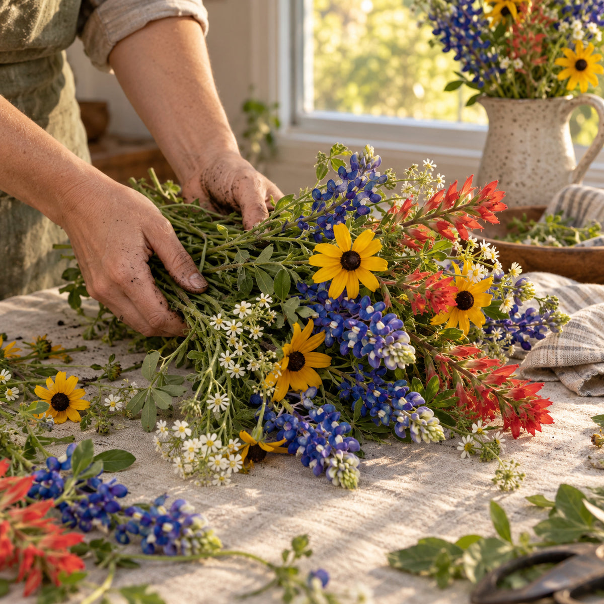 Southern Hills and Plains Wildflower Mix Seeds harvest up close