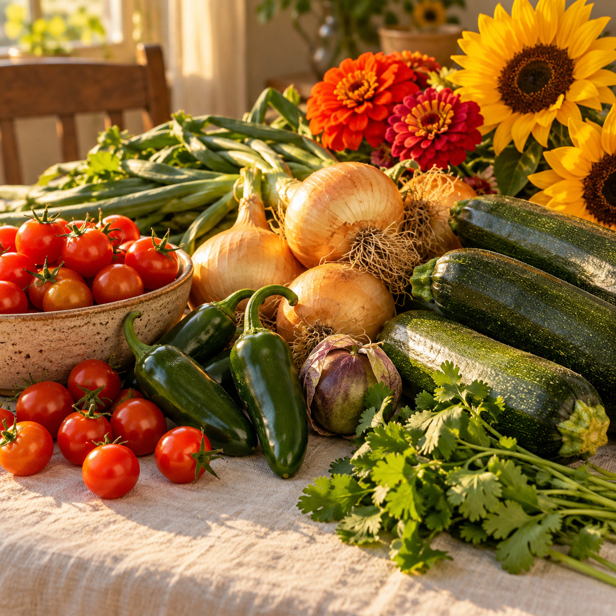 Southwest Garden Seed Bundle harvest up close