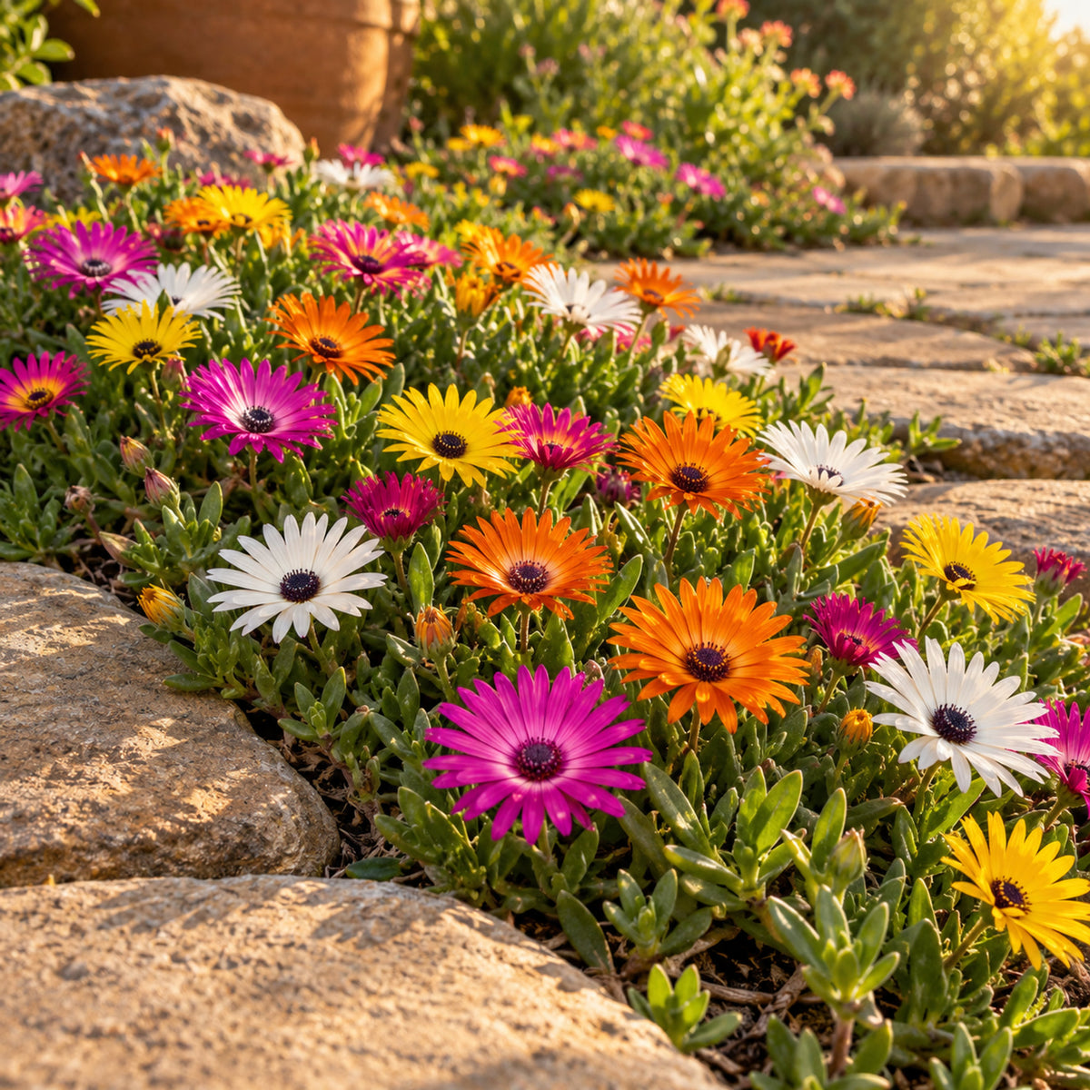 Sparkle Iceplant Blend Seeds growing in a home garden
