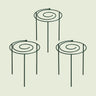 Spiral Grow-Through Plant Supports, 3 Pack on a soft green background