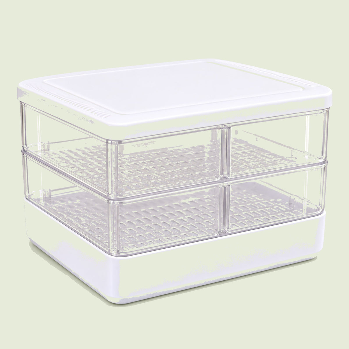 Stackable Seed Sprouter on a soft green background