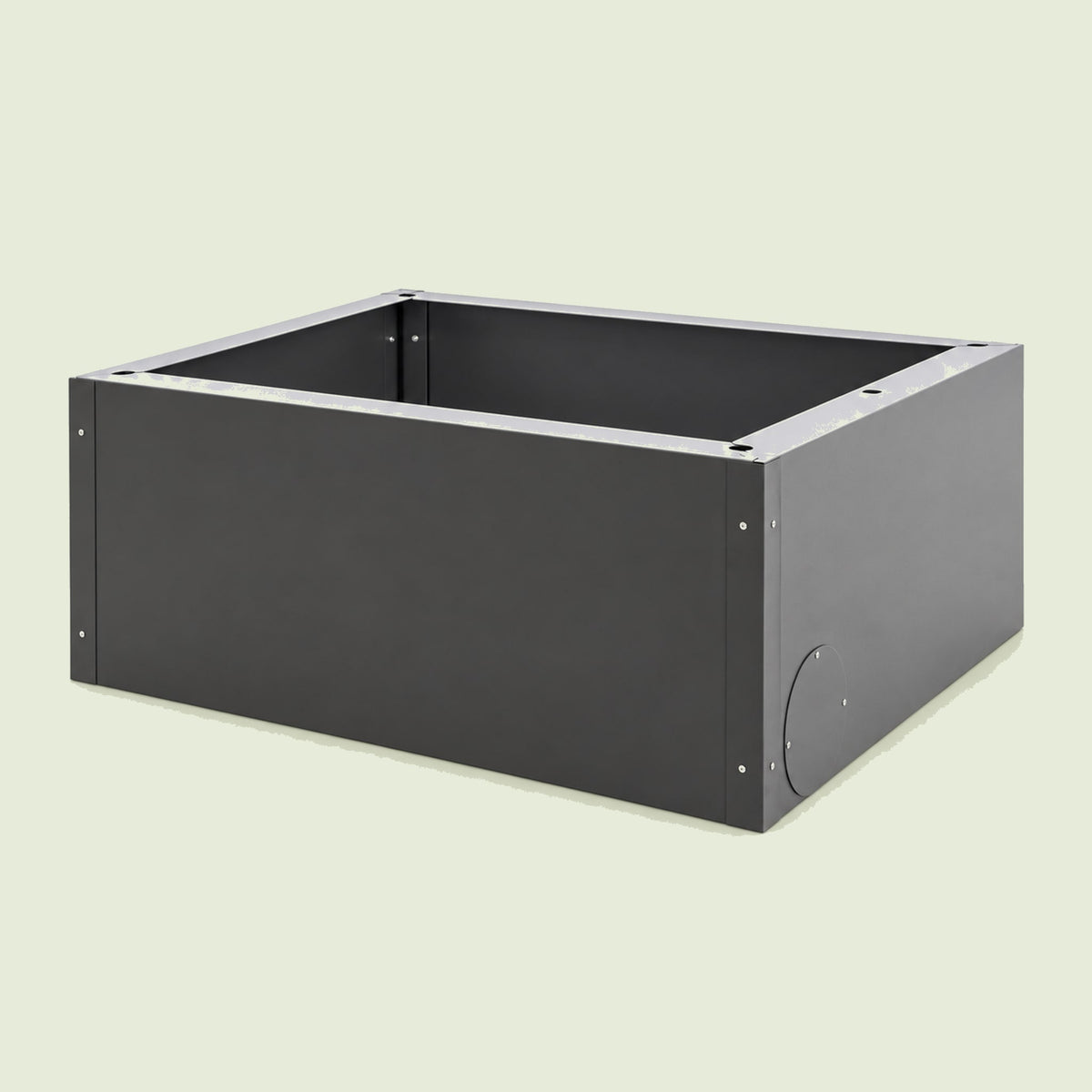 Steel Side Panels for Garden Planter on a soft green background