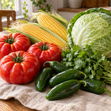 Taco Night Garden Seed Bundle harvest up close