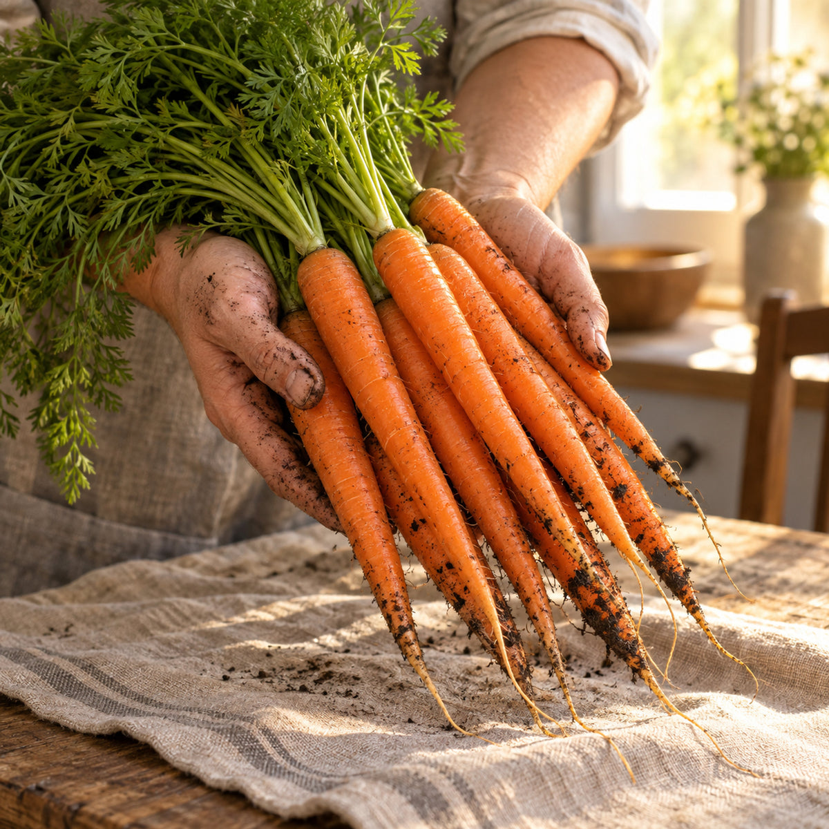 Tendersweet Carrot Seeds harvest up close