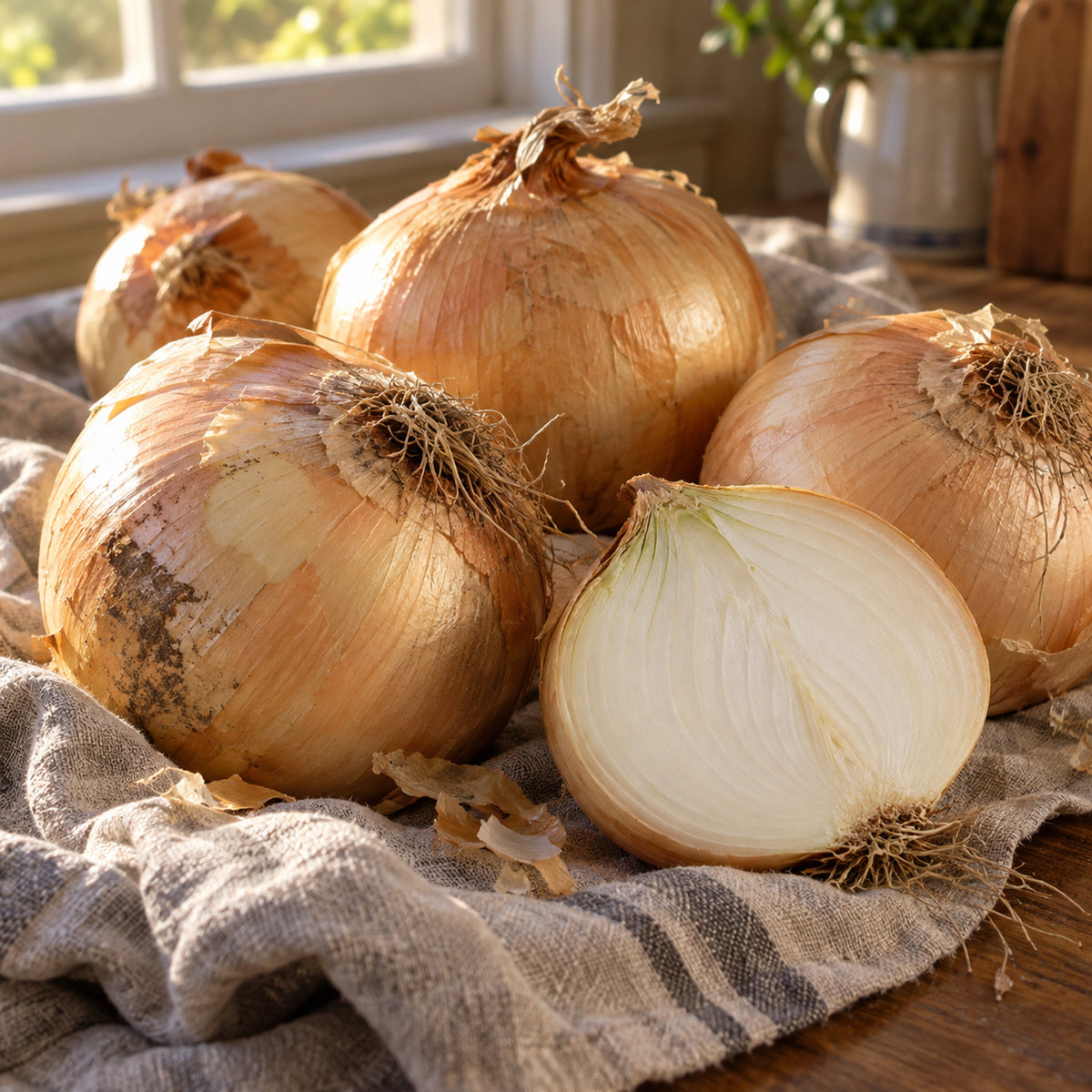 Texas Early Grano Onion Seeds harvest up close