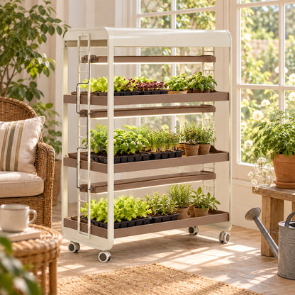 Three-Light Grow Garden in use in a home garden