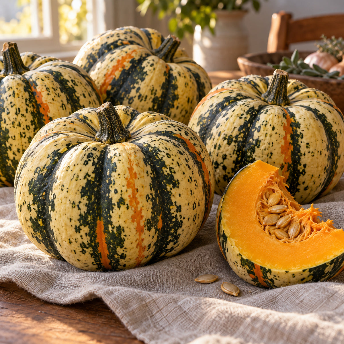 Thriller Winter Squash Seeds harvest up close