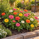 Thumbelina Zinnia Seeds growing in a home garden