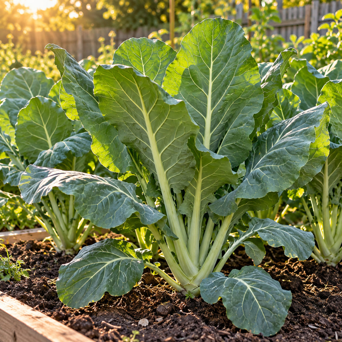 Top Bunch Collard Seeds growing in a home garden