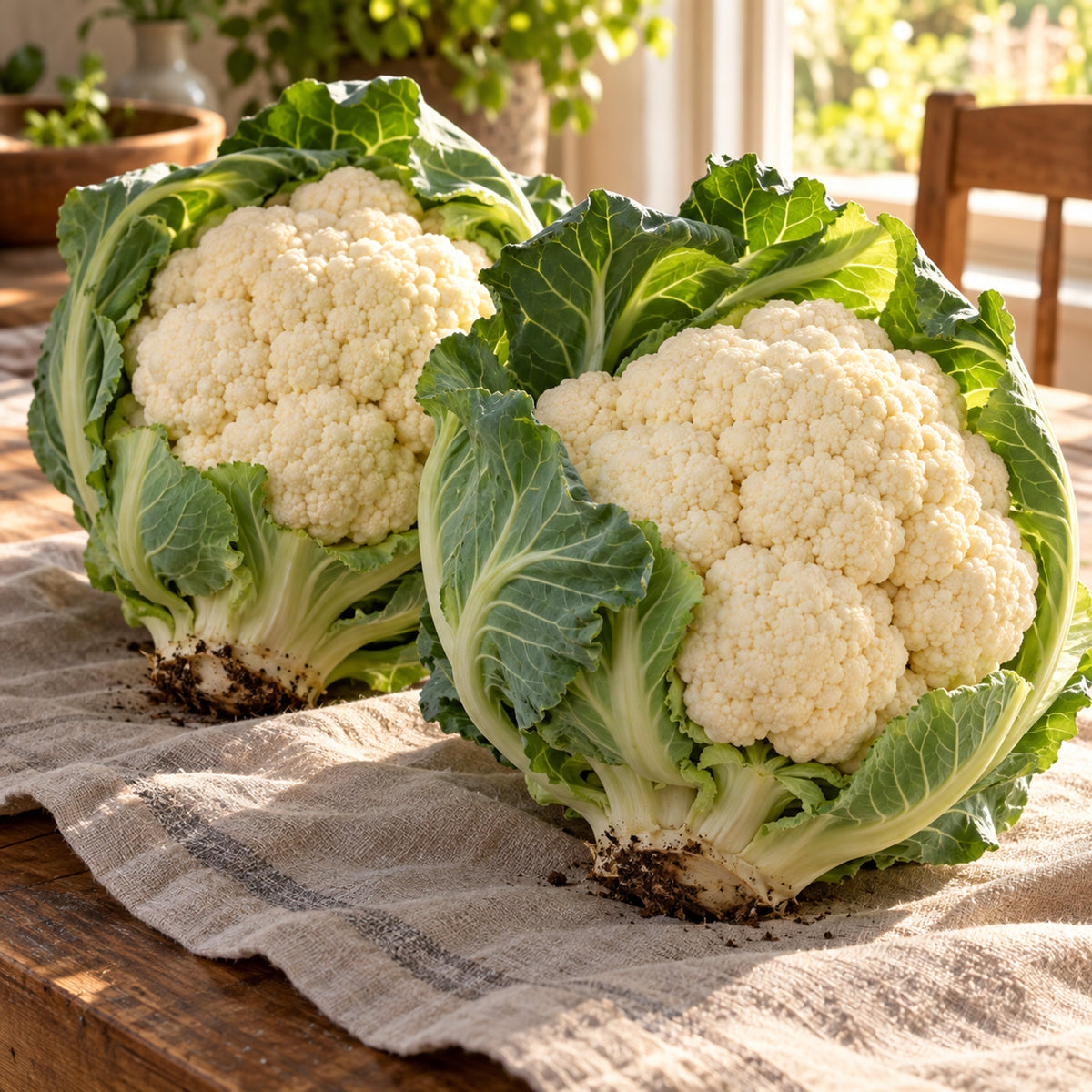 Twister Cauliflower Seeds harvest up close