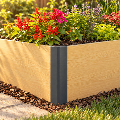 U-Shaped Woodgrain Raised Bed, 96 x 96 x 16 Inches detail