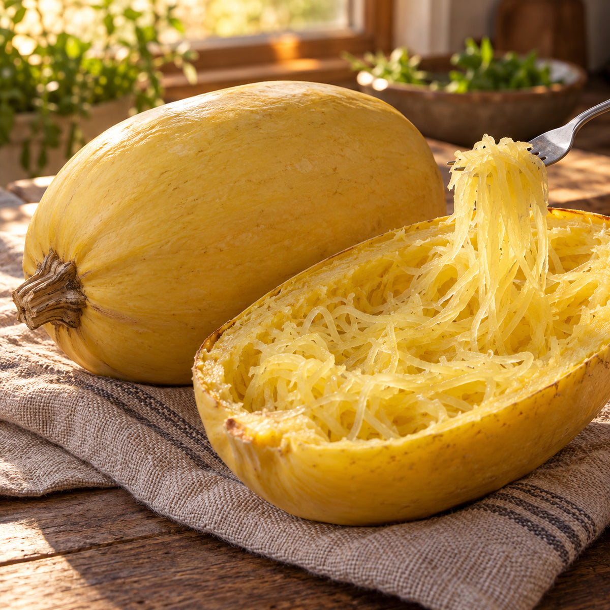 Vegetable Spaghetti Squash Seeds harvest up close