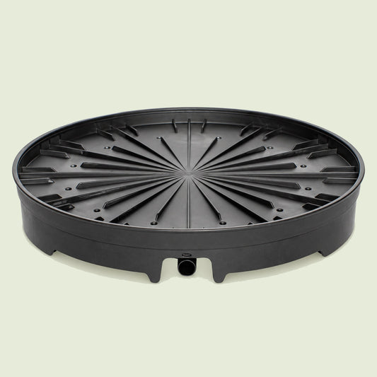 Vertical Planter Spinning Base on a soft green background