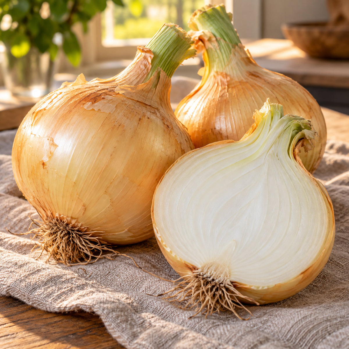 Walla Walla Sweet Onion Seeds harvest up close