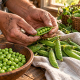 Wando Garden Shelling Pea Seeds harvest up close
