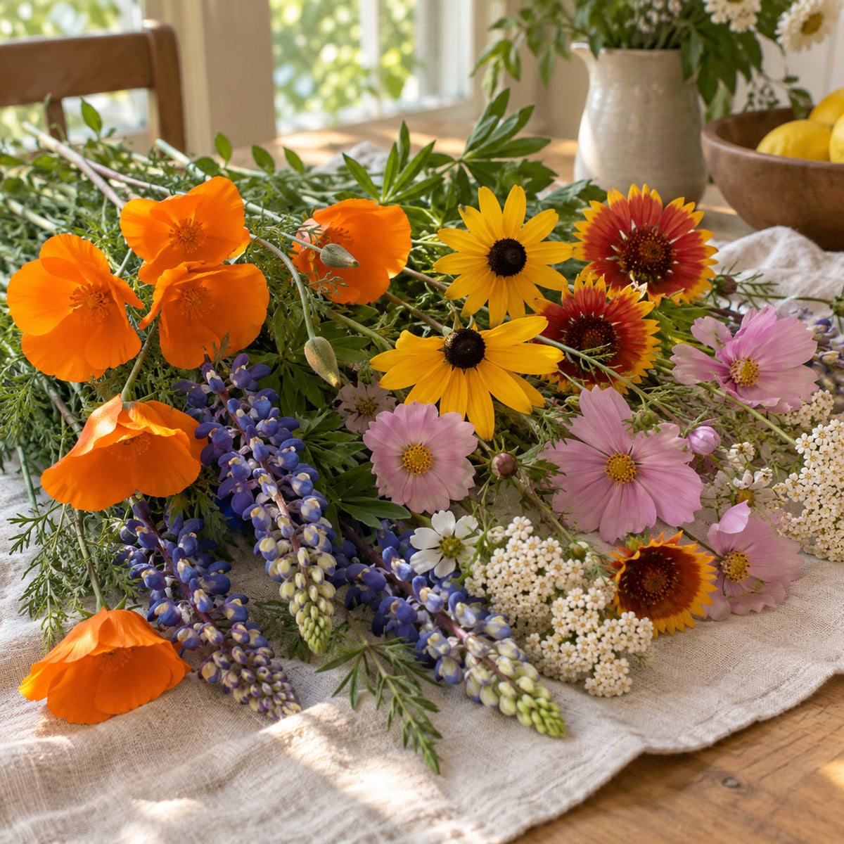 Water Wise Flower Mix Seed Shaker harvest up close
