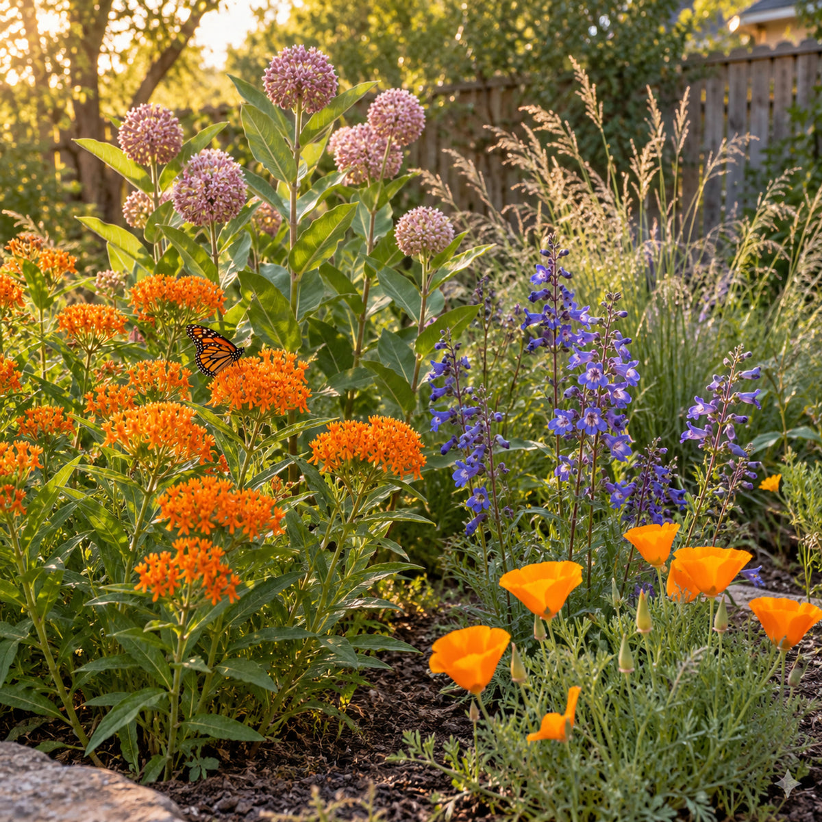 Western Butterfly Flower Gift Set growing in a home garden