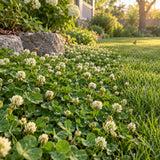 White Clover Lawn Seed Shaker growing in a home garden