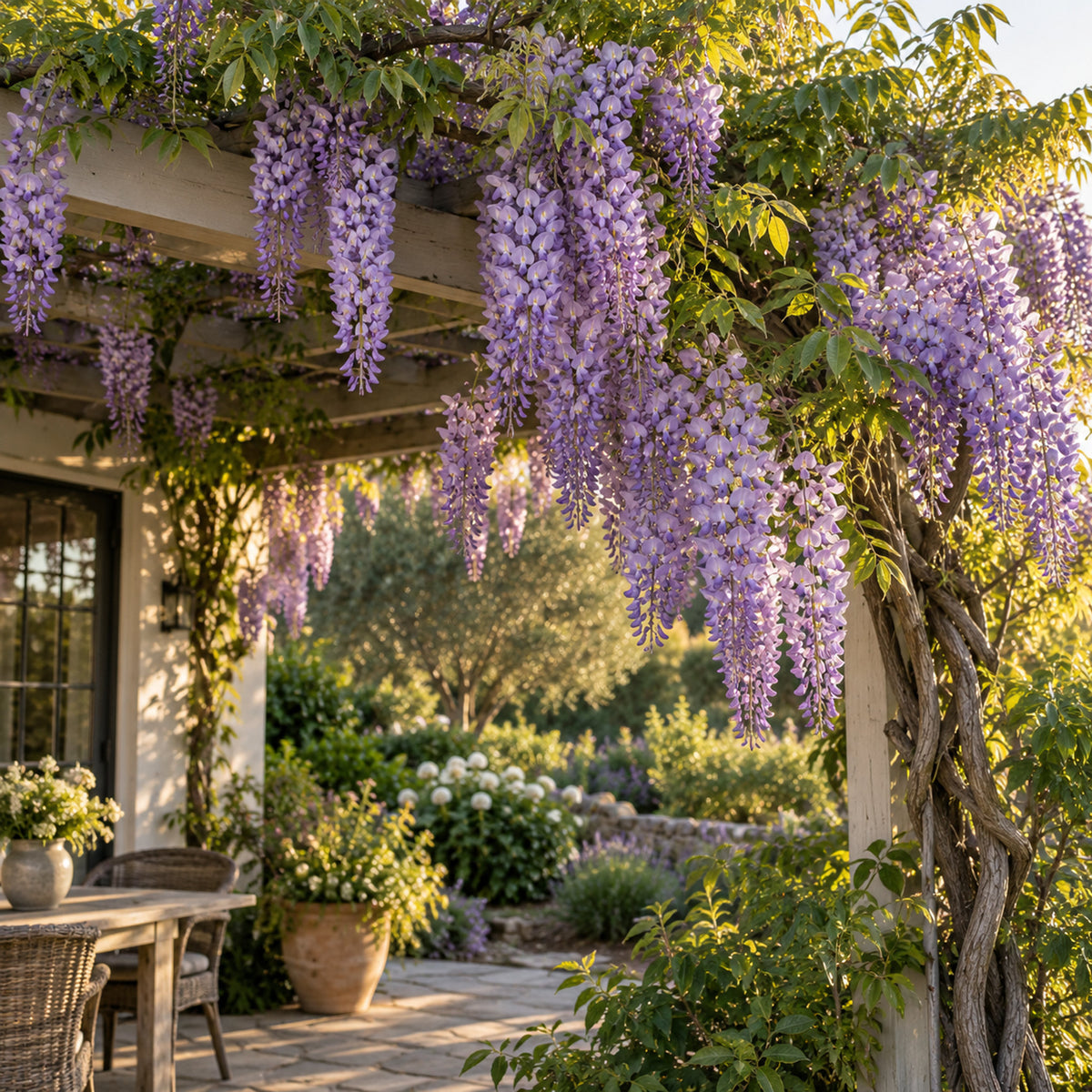Wisteria Seeds growing in a home garden