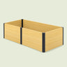 Woodgrain Raised Bed, 48 x 96 x 26 Inches on a soft green background