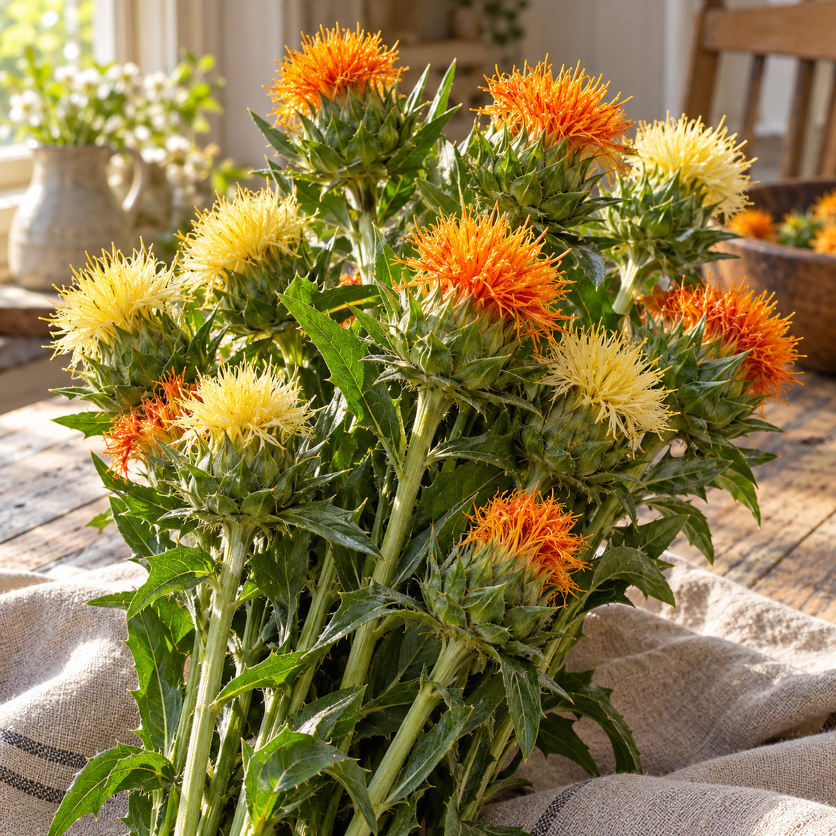 Zanzibar Safflower Seeds harvest up close