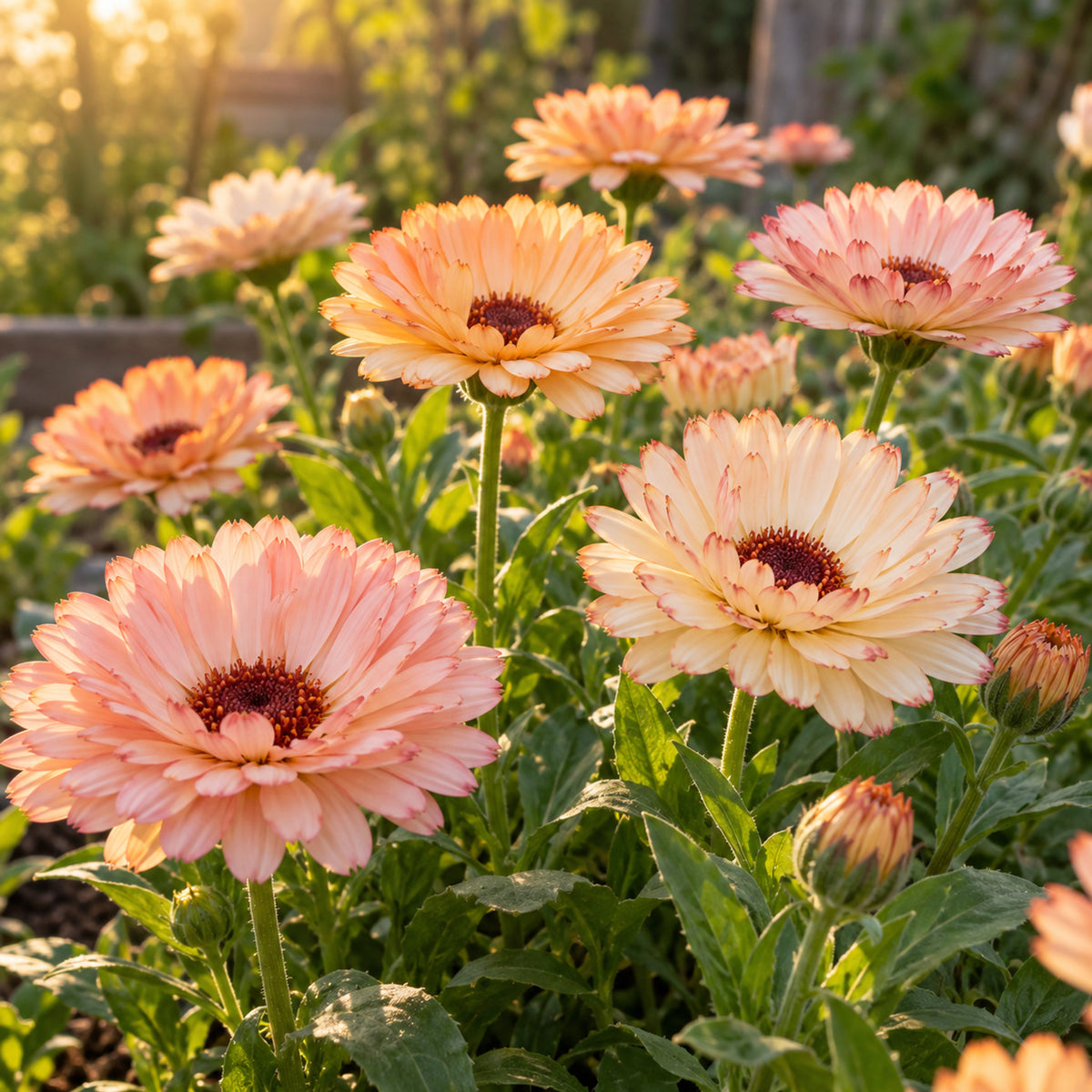 Zeolights Calendula Flower Seeds growing in a home garden