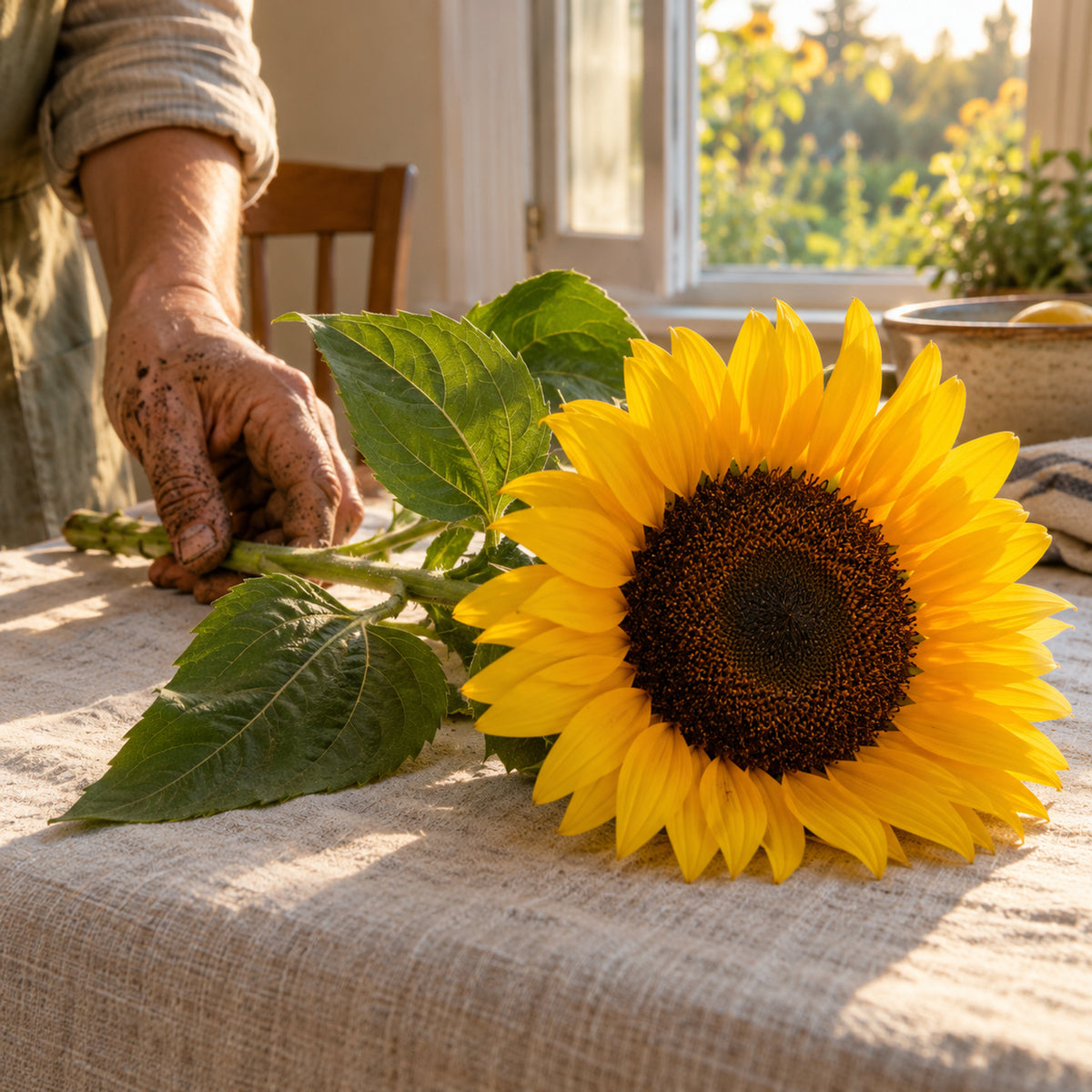 Zohar Golden Sunflower Seeds harvest up close
